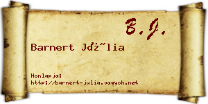 Barnert Júlia névjegykártya